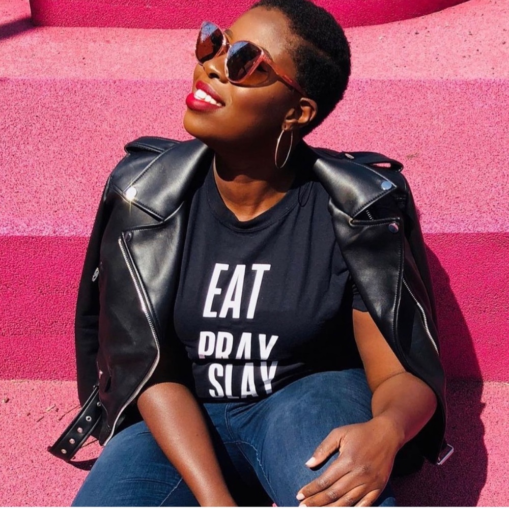 Brand new without tags shop YBL star shirt “ EAT PRAY SLAY”